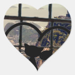 catsin love in Rio De Janeiro Heart Sticker