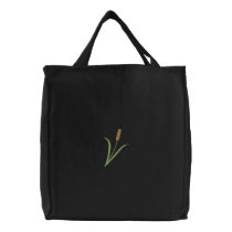 Cattail embroidered bags