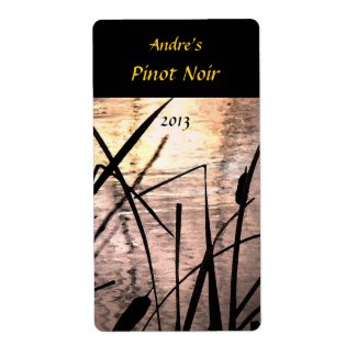 Cattails at Sunset Wine Label