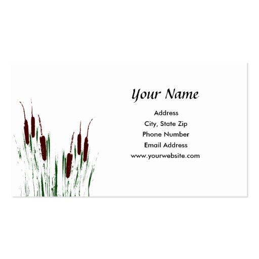 Cattails Business Card (front side)