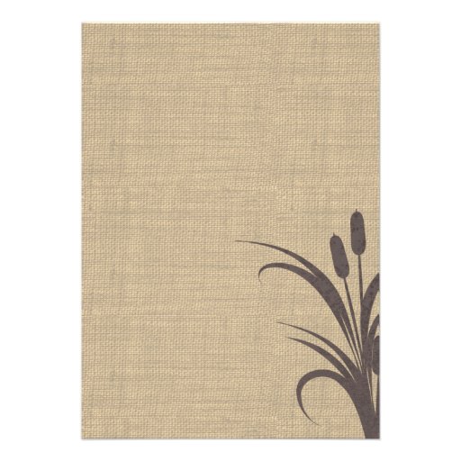 Cattails Rustic Lake Wedding Invites