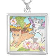 Catterflies Playing Custom Necklace