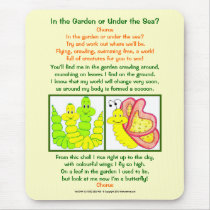 Catterpillar to Butterfly poem mousepad