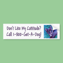 Cattitude Cat Bumper Sticker bumper stickers