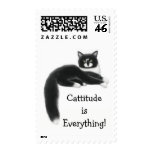 Cattitude is Everything Postage