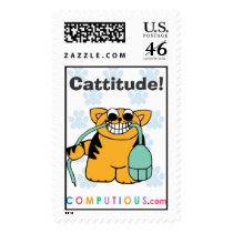CATTITUDE! Postage Stamp
