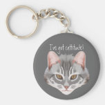 Cattitude (with text) Keychain