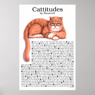 Cattitude Posters | Zazzle