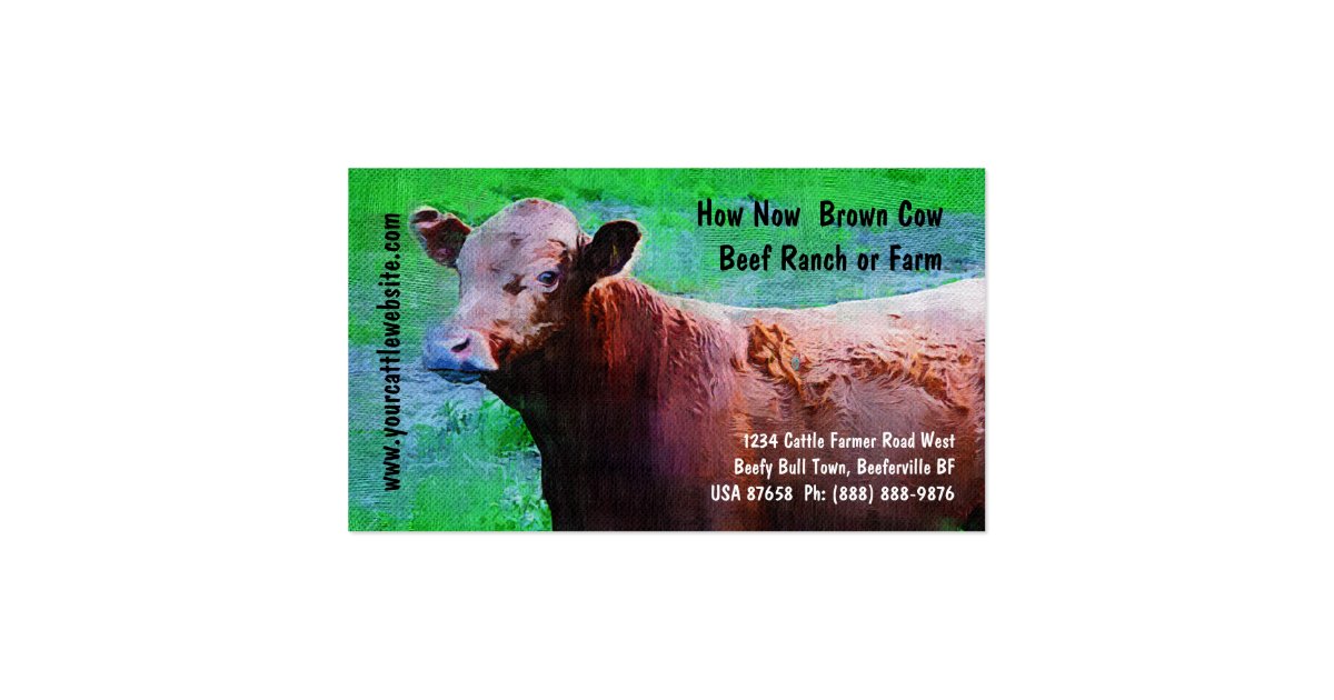 Cattle Beef Ranch or Farm Business Card Zazzle