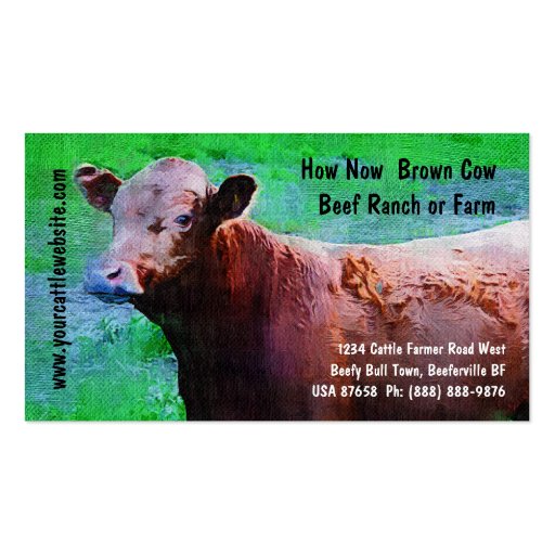 Cattle  Beef Ranch or Farm Business Card