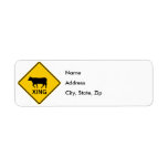 Cattle Crossing Highway Sign Custom Return Address Label