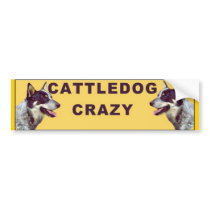Cattle dog Crazy bumper sticker bumper stickers
