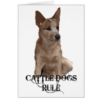 Cattle Dogs Rule Greeting Card