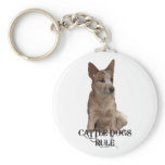 Cattle Dogs Rule Key Chain