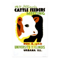 Cattle Feeders Illinois 1940 WPA posters