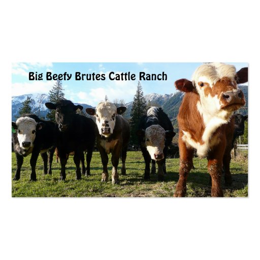 Cattle Herd on Country Farm Business Card Template