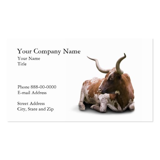 Cattle Rancher Farmer  Business Card (front side)