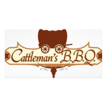 Cattleman's BBQ Logo photo cards by ccappell Cattleman's BBQ Logo photo cards