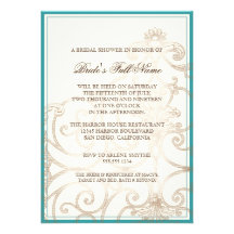 Cattleya Orchid blue - Bridal Shower Invite