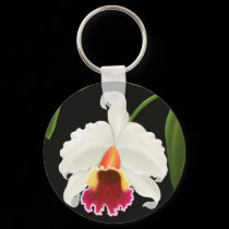 Cattleya Orchid Keychain