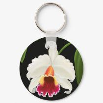 Cattleya Orchid Keychain by twopurringcats Cattleya Orchid Keychain