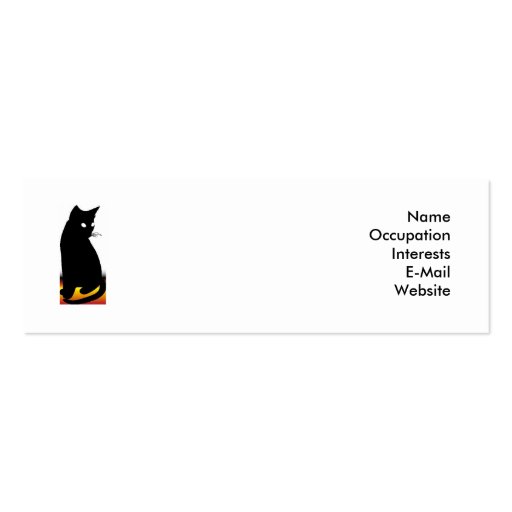 Catty Profile Card Business Card Templates (front side)