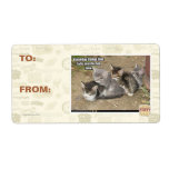Caturday Conga Line Custom Shipping Labels