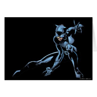 Catwoman crouches cards