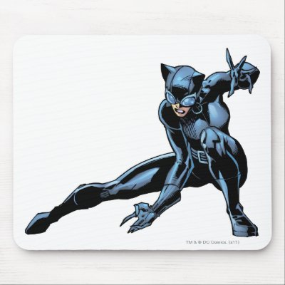 Catwoman crouches mousepads