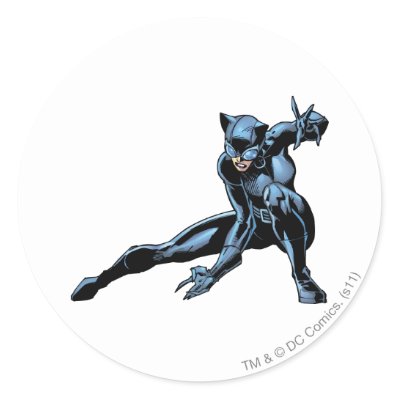 Catwoman crouches stickers
