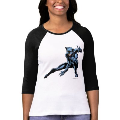 Catwoman crouches t-shirts