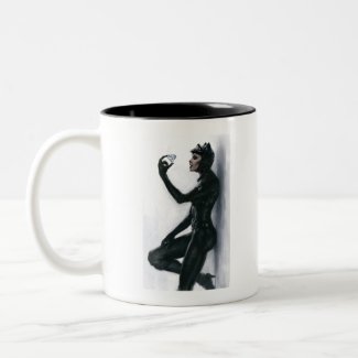 Catwoman Illustration Coffee Mug