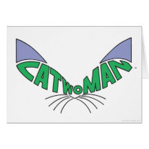 Catwoman Logo Green Greeting Cards