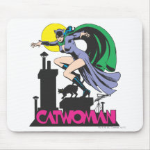 Catwoman & Logo Pink Mouse Pads