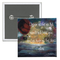 Caught in a Gust -custom printed buttons 2x2"