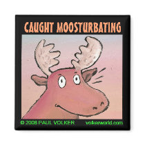 CAUGHT MOOSTURBATING 3.00 magnets