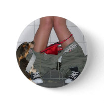Caught with My Pants Down Again, Cute Puppy Dog buttons by KahunaLuna Caught with My Pants Down Again, Cute Puppy Dog buttons