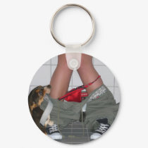 Caught with My Pants Down Again, Cute Puppy Dog keychains by KahunaLuna Caught with My Pants Down Again, Cute Puppy Dog keychains