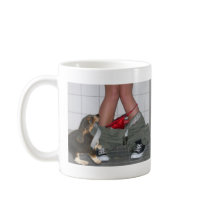 Caught with My Pants Down Again, Cute Puppy Dog mugs