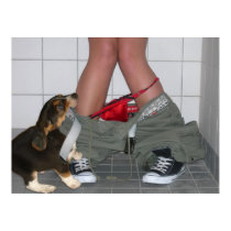 Caught with My Pants Down Again, Cute Puppy Dog posters