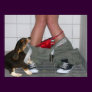 Caught with My Pants Down Again, Cute Puppy Dog Poster