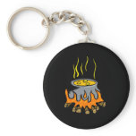Cauldron on fire keychains