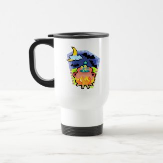 cauldron with bats mug