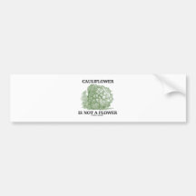 Cauliflower Is Not A Flower (Food For Thought) Bumper Stickers