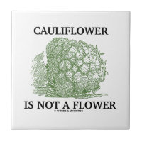 Cauliflower Is Not A Flower (Food For Thought) Small Square Tile