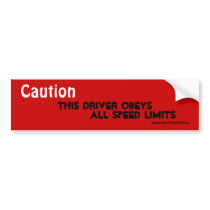 Caution accident bumper stickers