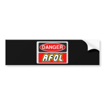 CAUTION AFOL by Customize My Minifig Bumper Sticker