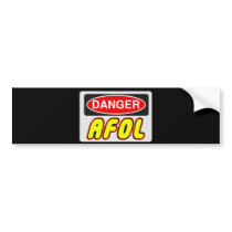 CAUTION AFOL by Customize My Minifig Bumper Sticker