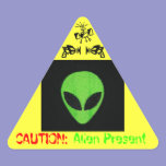 CAUTION: ALIEN PRESENT stickers