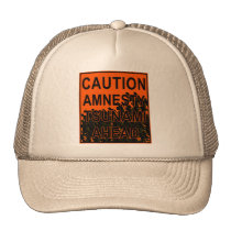 Caution Amnesty Tsunami Ahead Trucker Hats